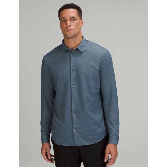 Lululemon Other - Lululemon Commission Long Sleeve Shirt River Blue Enzyme Dye Men's L
